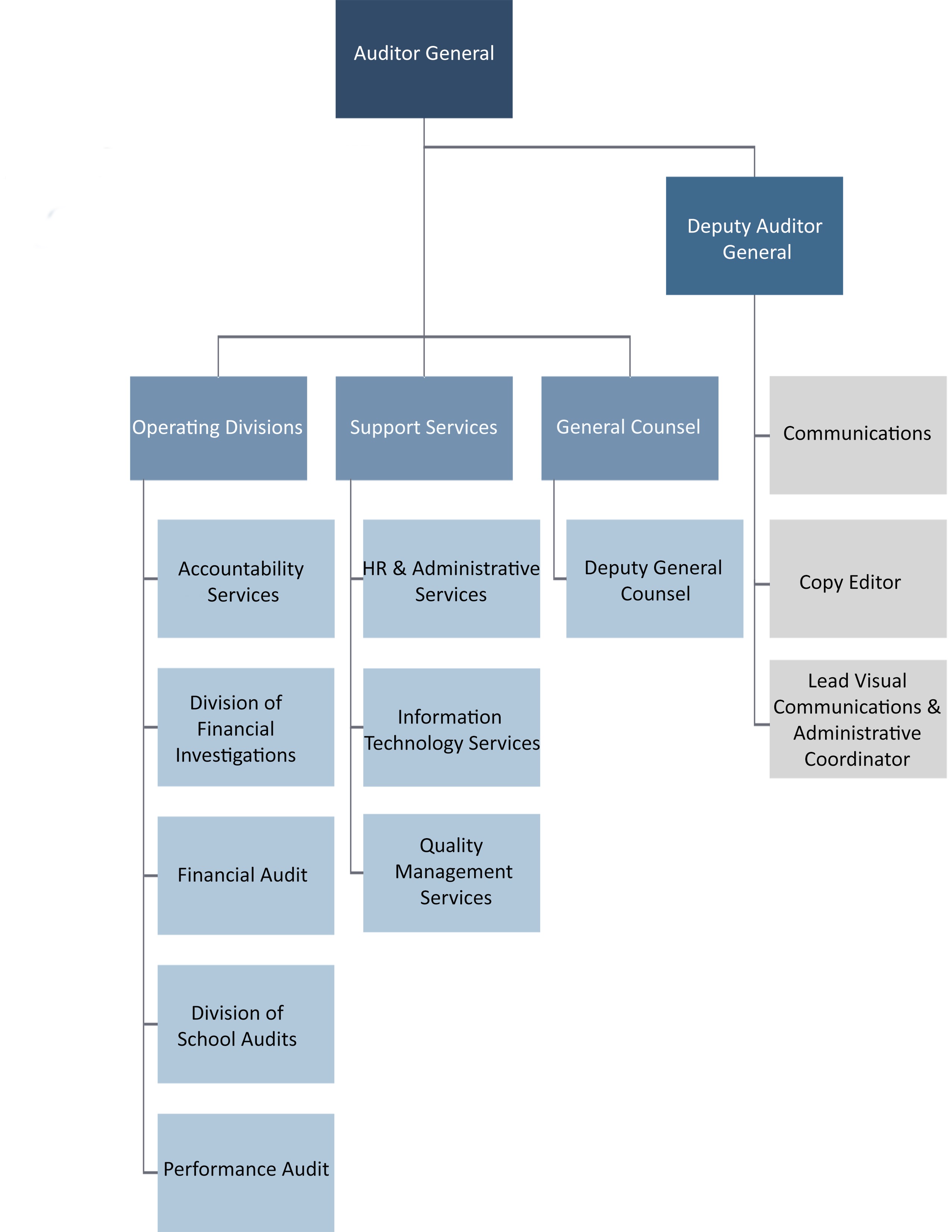 Picture of Arizona Auditor General Org Chart